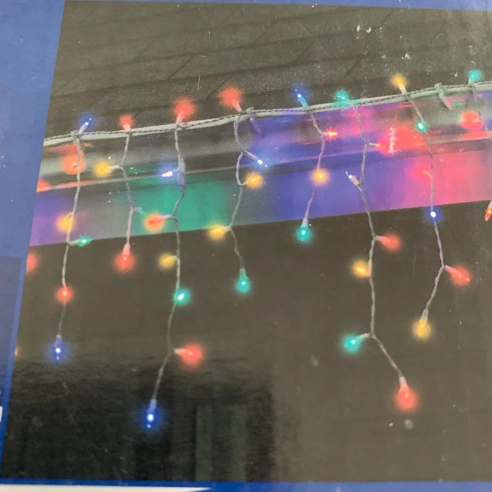 NOS ICICLE STYLE 100 count String Christmas Lights 6ft Celebrations LED Tested